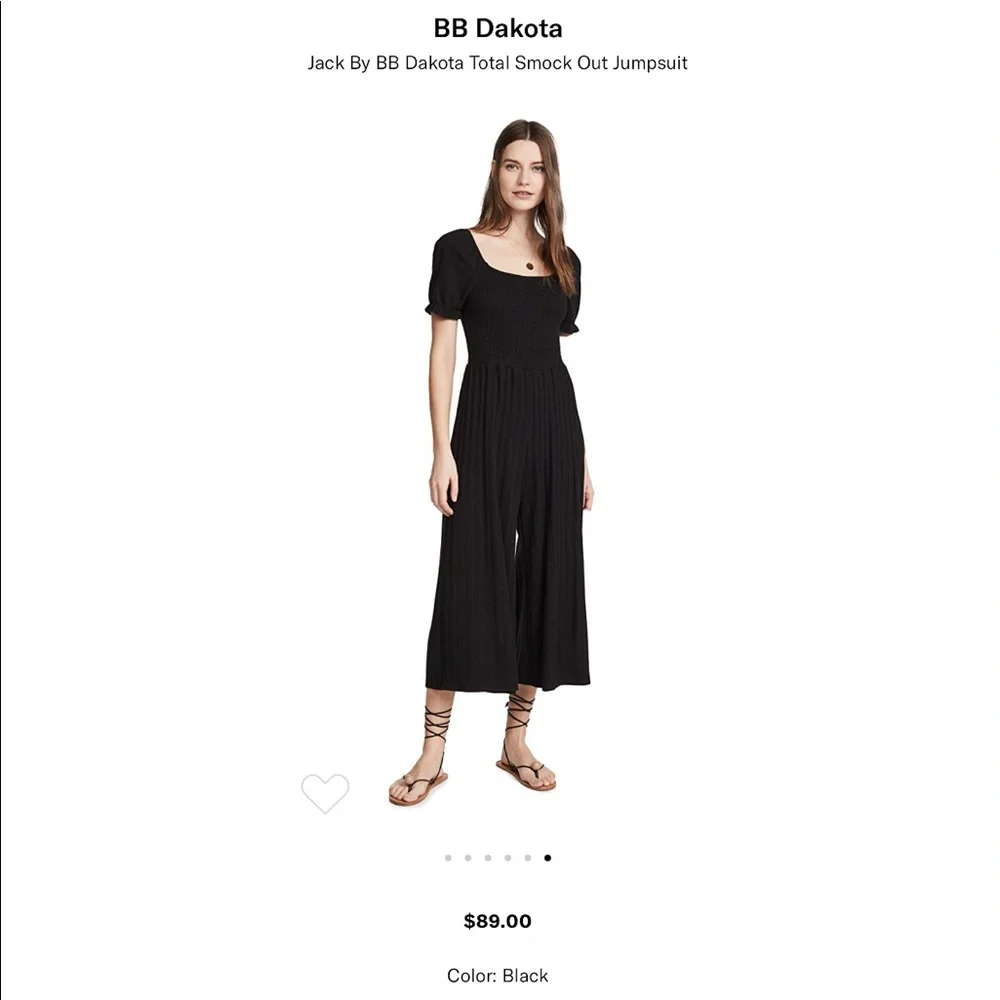 Jack By BB Dakota Total Smock Out Black Jumpsuit M - Picture 15 of 16